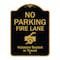 Signmission Designer Series-No Parking Fire Lane With Graphic Violators Booted Or Towed, 24" x 18", BG-1824-9962 A-DES-BG-1824-9962 - alternate 1